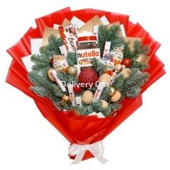 Новогодний букет из киндеров от Delivery Gift.