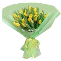 Букет желтых тюльпанов от Delivery Gift.
