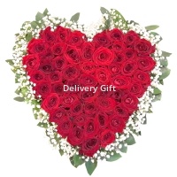 Сердце из роз Таинственность от Delivery Gift.